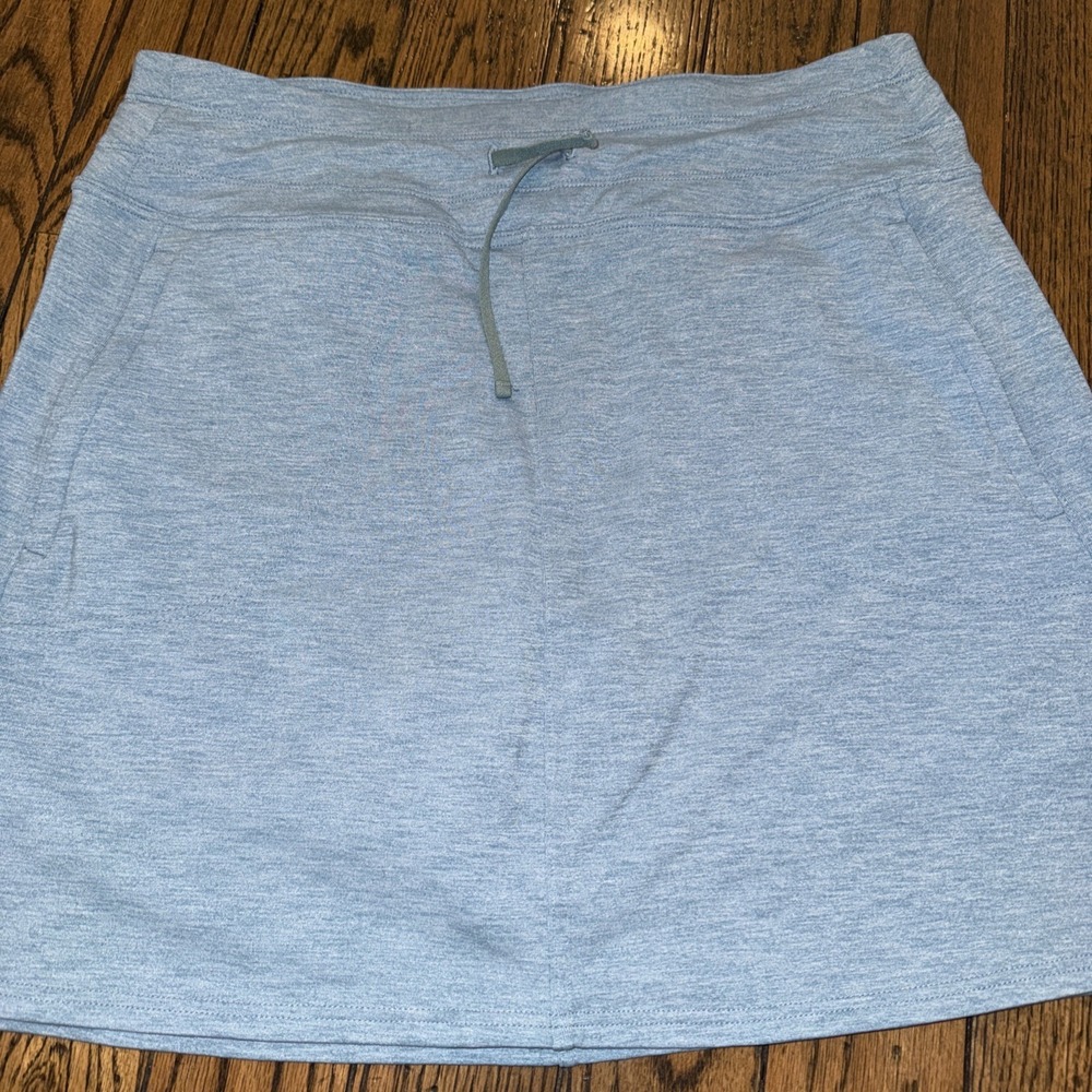 KUHL Women's Blue Knit Skort Size Medium Outdoor Stretch Pockets Drawstring